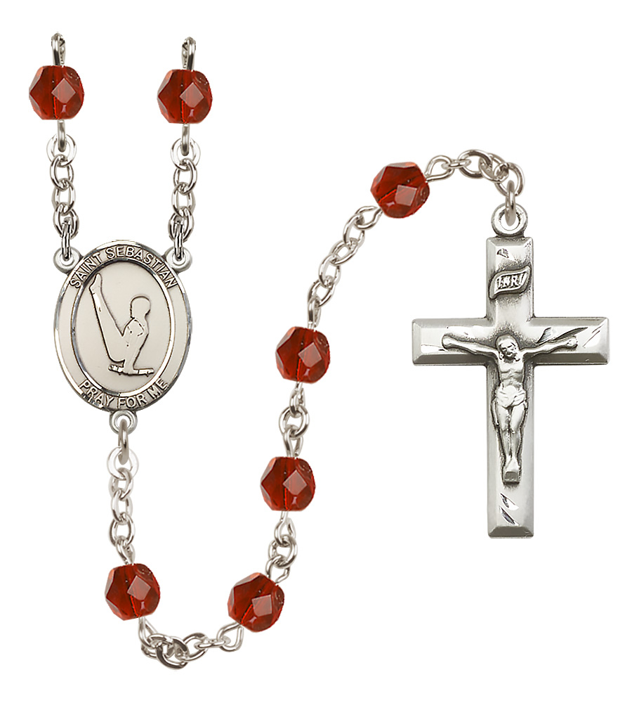 Saint SebastianGymnastics R6000-8172 6mm Rosary Ruby 196$